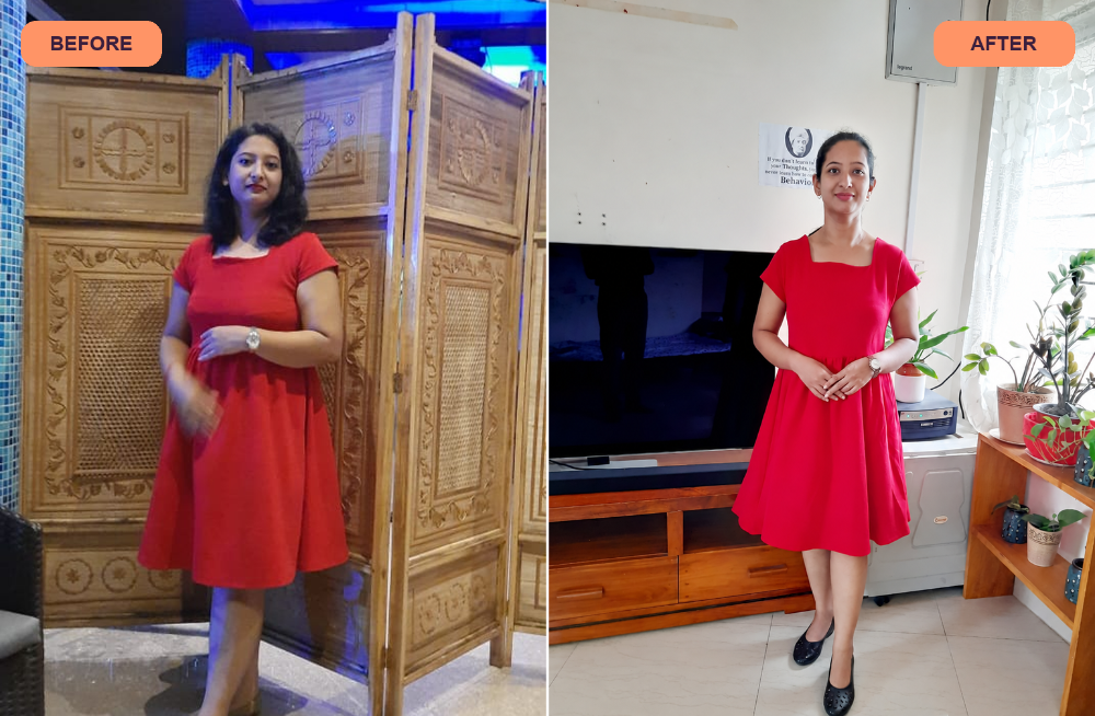 Client before and after