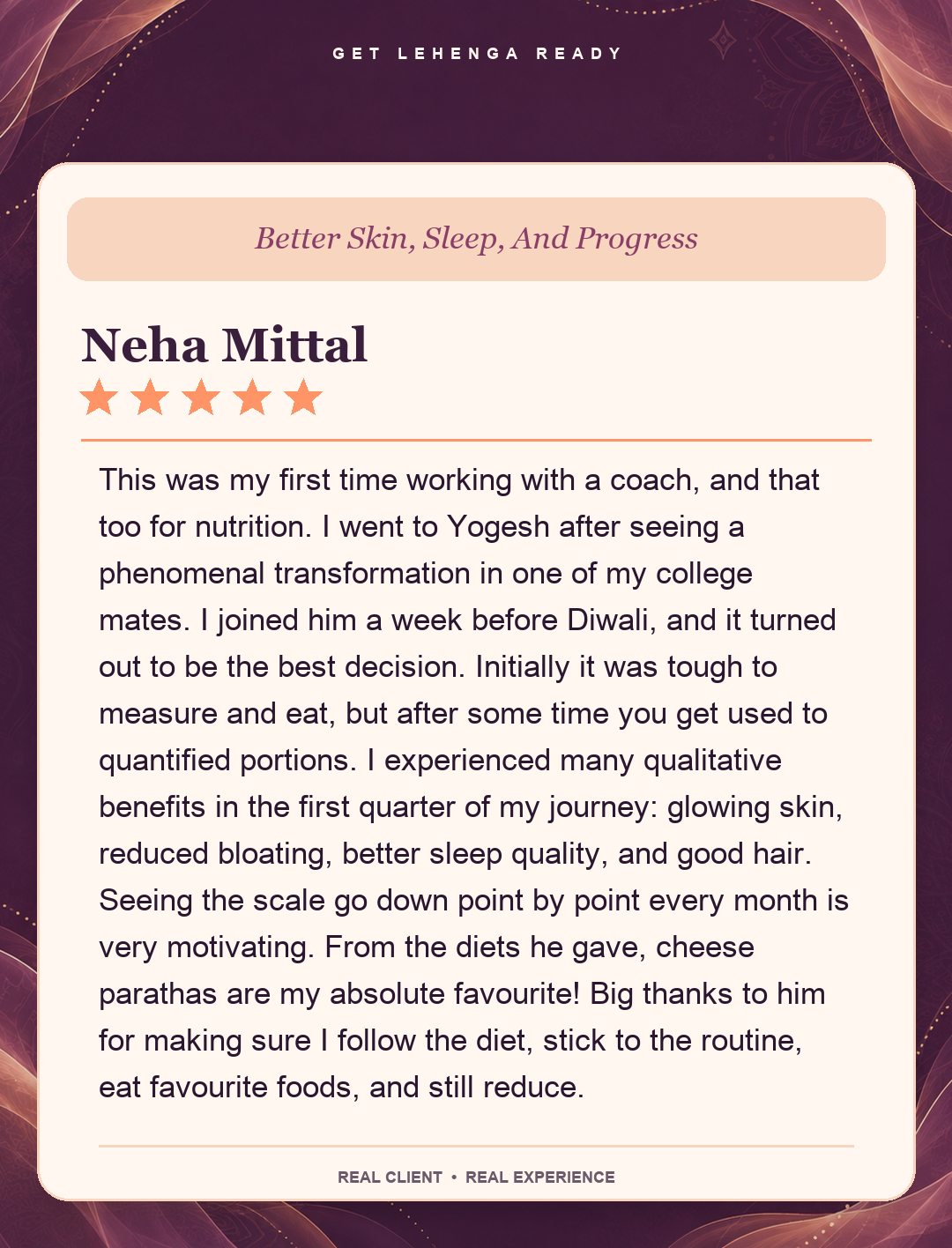 Neha Mittal: Better Skin, Sleep, And Progress